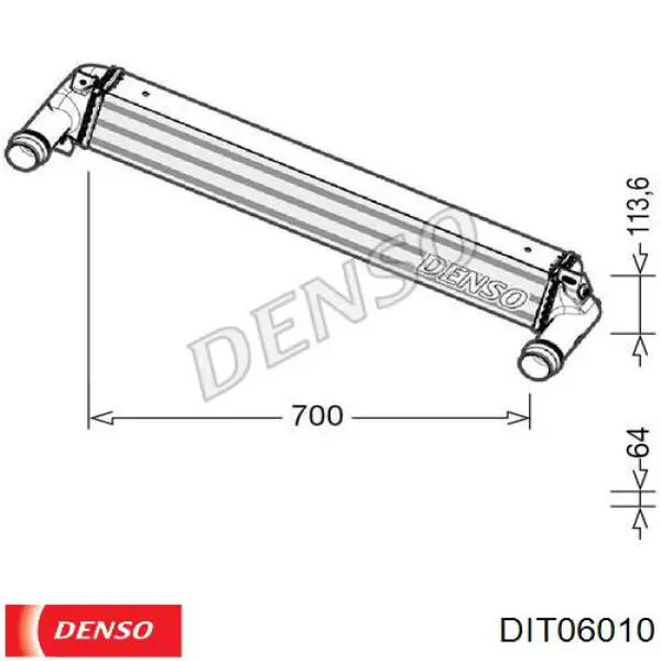 DIT06010 Denso Охолоджувач наддувочного повітря
