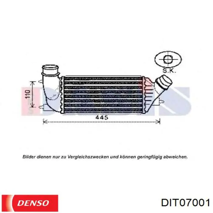 Купити DIT07001 Denso Радіатор интеркуллера