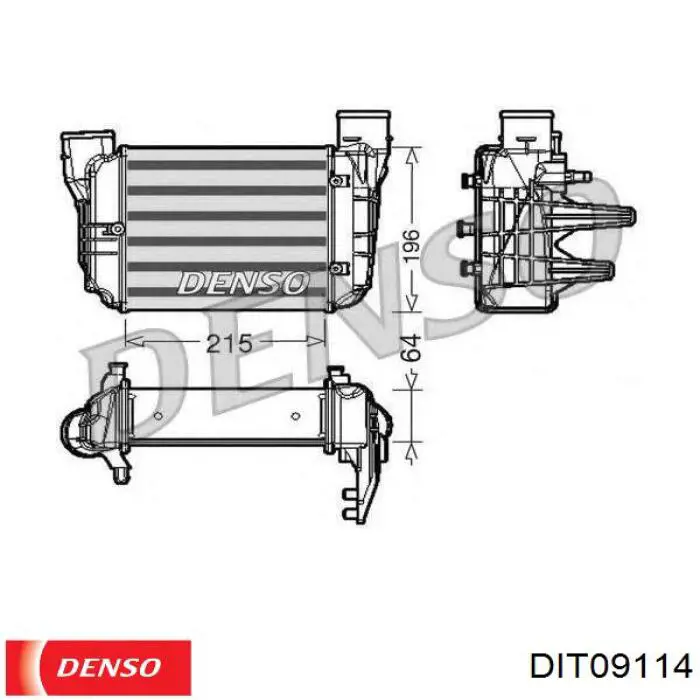 DIT09114 Denso радіатор интеркуллера