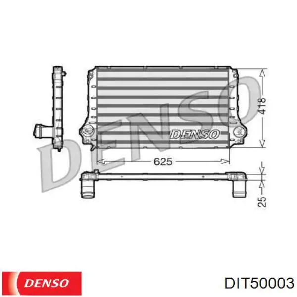 Радіатор интеркуллера DIT50003 Denso