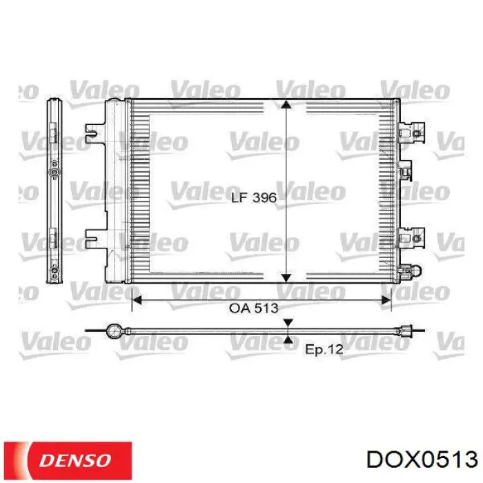 DOX0513 Denso лямбдазонд, датчик кисню до каталізатора
