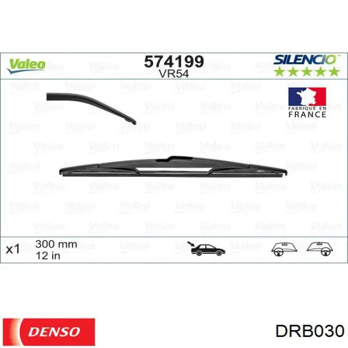 Задня щітка DRB030 Denso