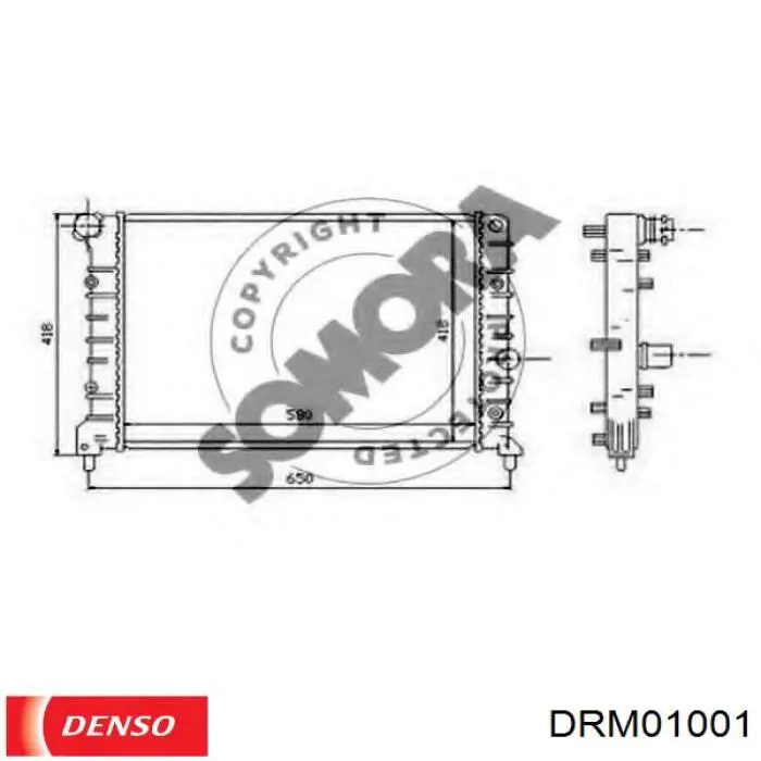 Радіатор охолодження Denso DRM01001