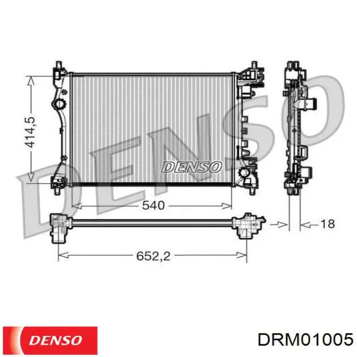 DRM01005 Denso радіатор охолодження двигуна