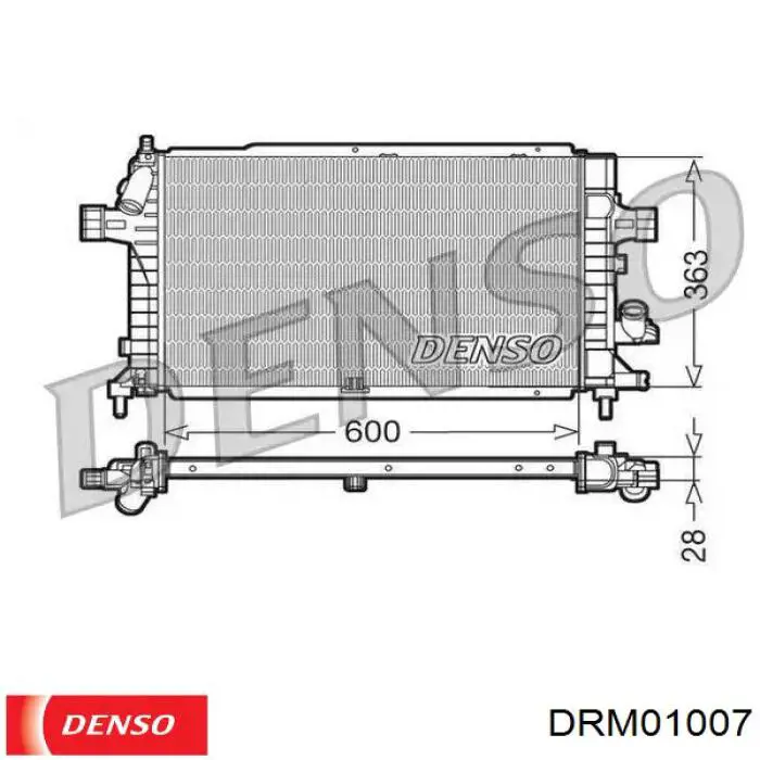 Радіатор охолодження Denso DRM01007