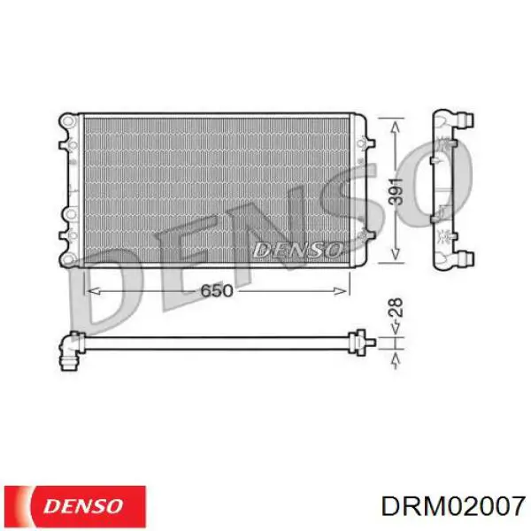 Радіатор основний Denso DRM02007 ціна, від 53.48 USD