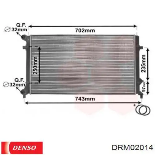 Радіатор DRM02014 Denso