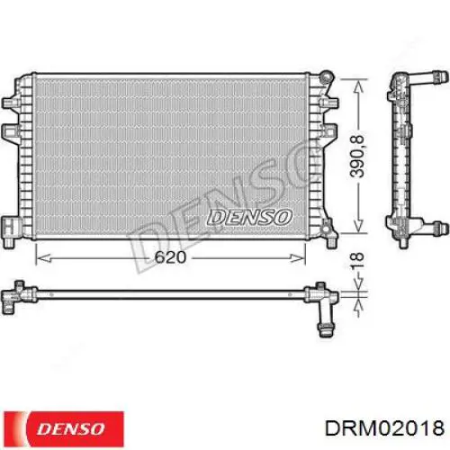 Купити DRM02018 Denso Радіатор охолодження, додатковий