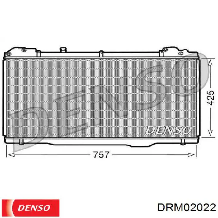 Купити DRM02022 Denso Радіатор двигуна