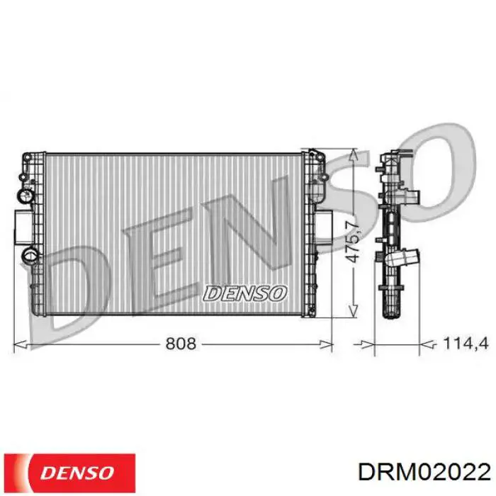 Радіатор DRM02022 Denso