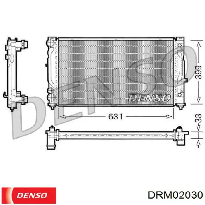 DRM02030 Denso радіатор охолодження двигуна