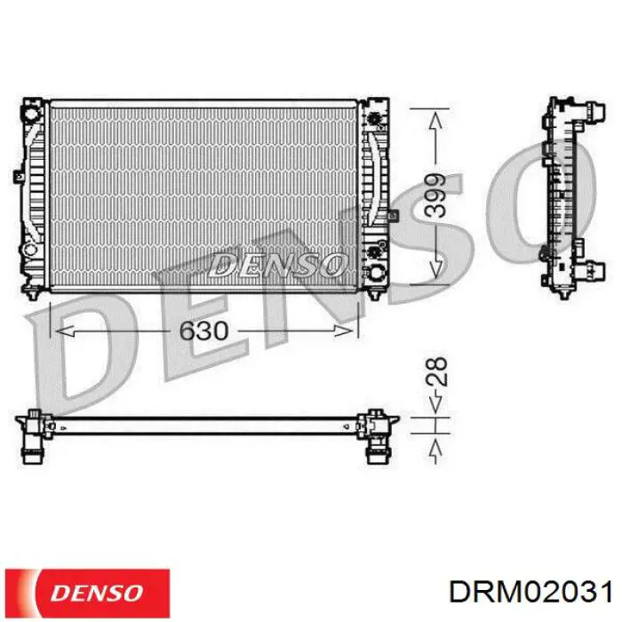 DRM02031 Denso радіатор охолодження двигуна