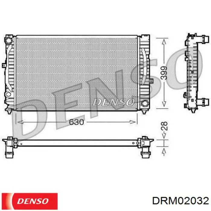 DRM02032 Denso радіатор охолодження двигуна