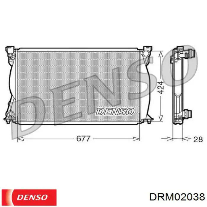 DRM02038 Denso радіатор охолодження двигуна