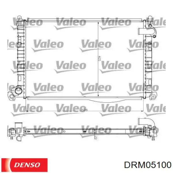 Купити DRM05100 Denso Радіатор двигуна
