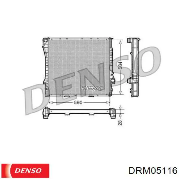 DRM05116 Denso радіатор охолодження двигуна