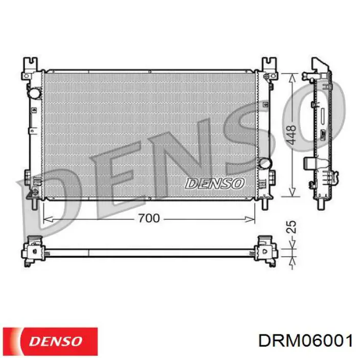 DRM06001 Denso радіатор охолодження двигуна