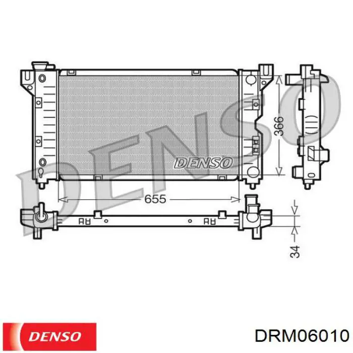 DRM06010 Denso радіатор охолодження двигуна