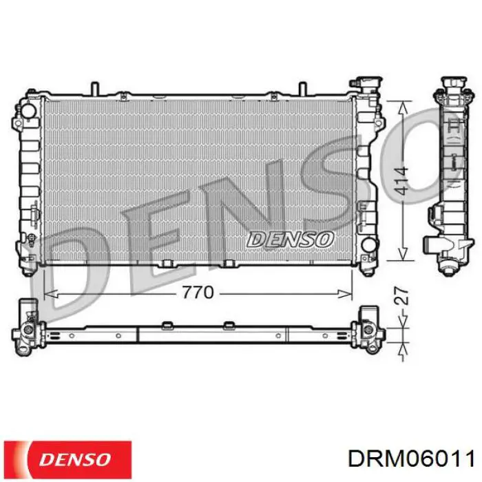 DRM06011 Denso радіатор охолодження двигуна
