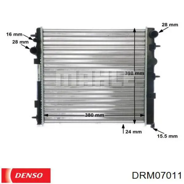 DRM07011 Denso радіатор охолодження двигуна