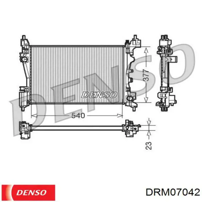 DRM07042 Denso радіатор охолодження двигуна