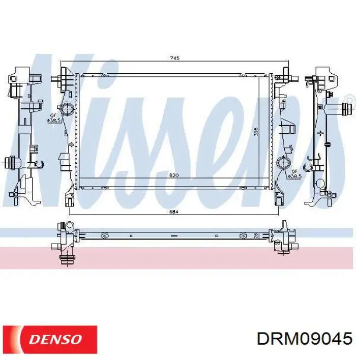 Радіатор основний Denso DRM09045 ціна, від 86.63 USD