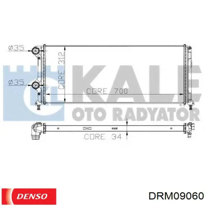 Радіатор охолодження Denso DRM09060