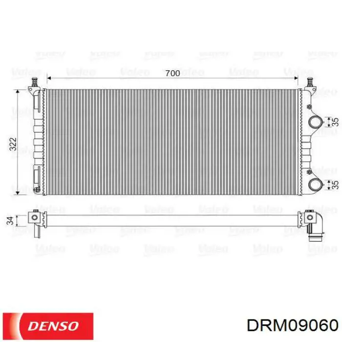 DRM09060 Denso Радіатор охолодження двигуна