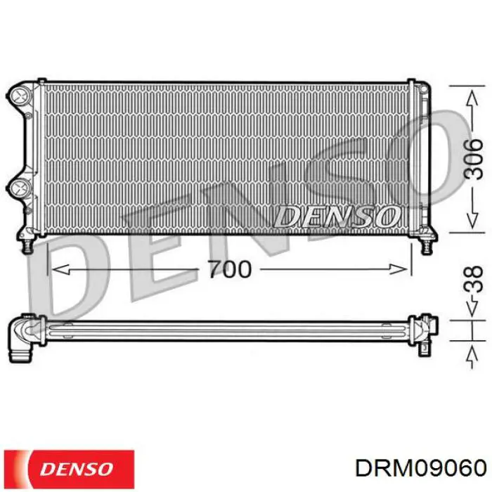 DRM09060 Denso радіатор охолодження двигуна