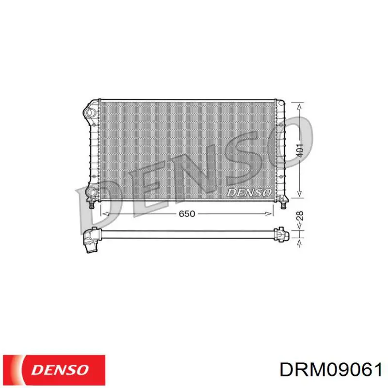 DRM09061 Denso радіатор охолодження двигуна