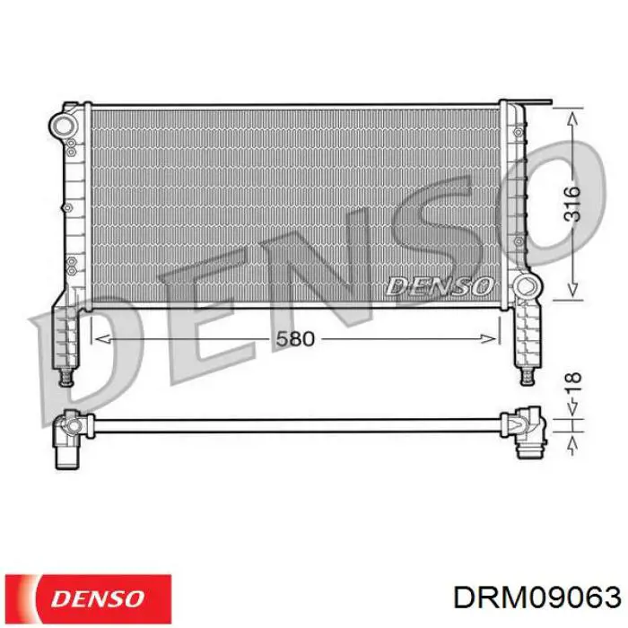 DRM09063 Denso радіатор охолодження двигуна