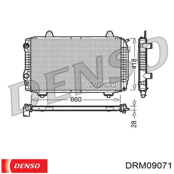 DRM09071 Denso радіатор охолодження двигуна
