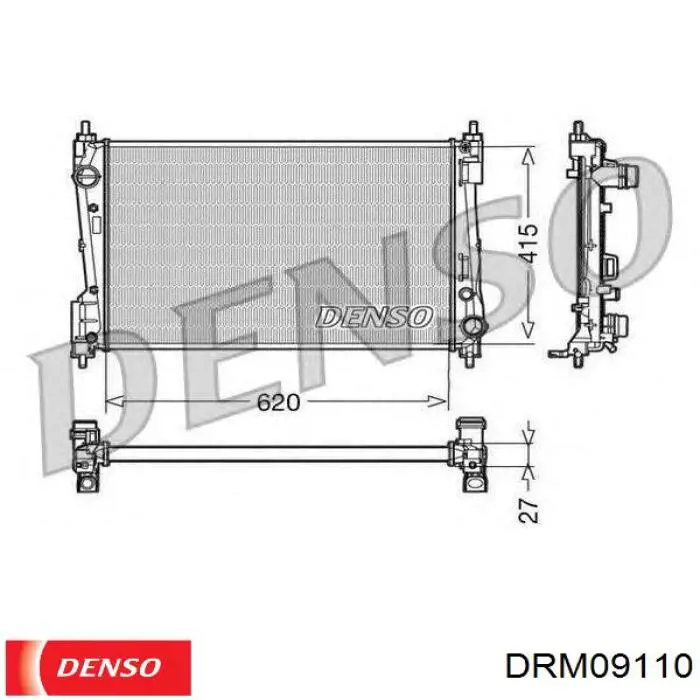 Купити DRM09110 Denso Радіатор двигуна