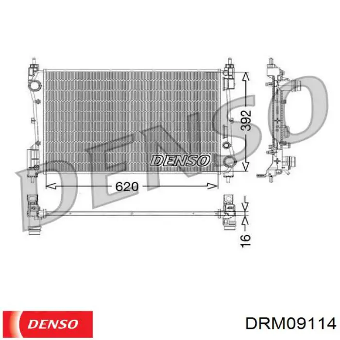 DRM09114 Denso Радіатор охолодження двигуна