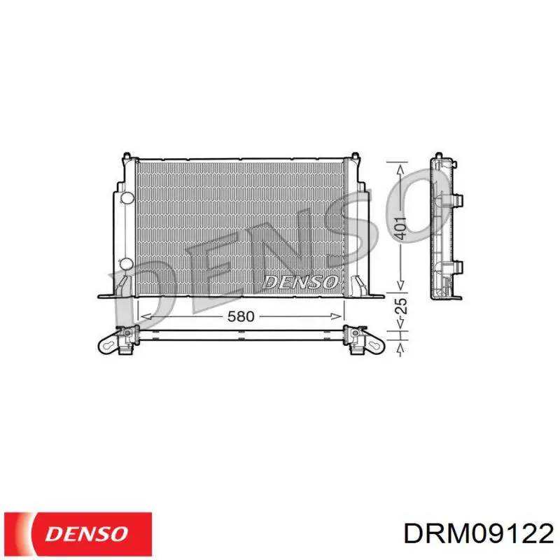DRM09122 Denso радіатор охолодження двигуна