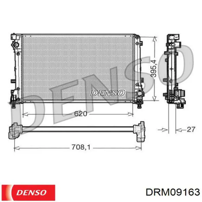 DRM09163 Denso радіатор охолодження двигуна