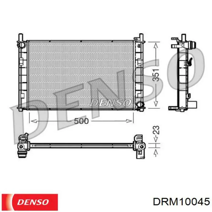 Радіатор охолодження двигуна DRM10045 Denso