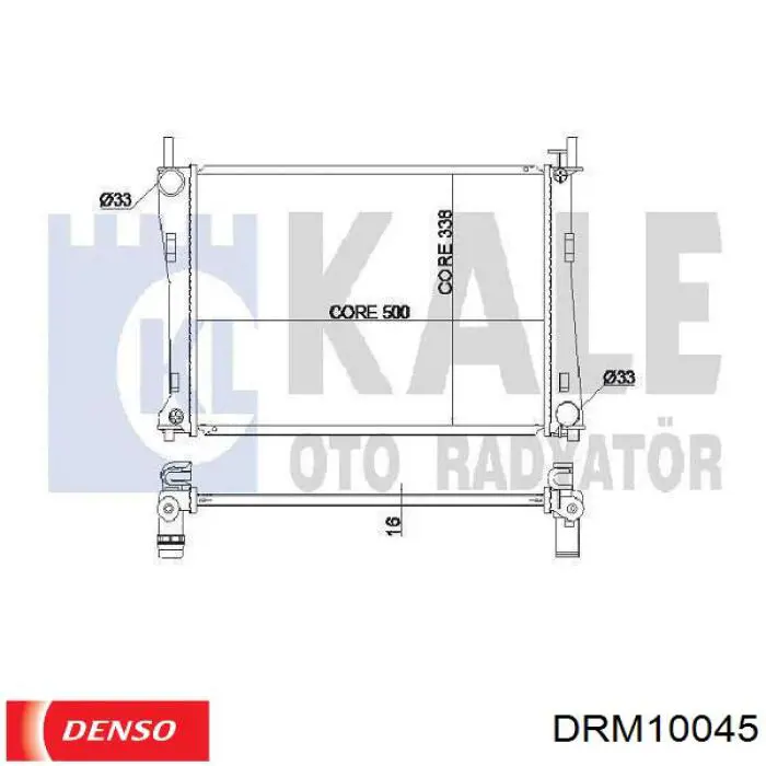 Купити DRM10045 Denso Радіатор двигуна
