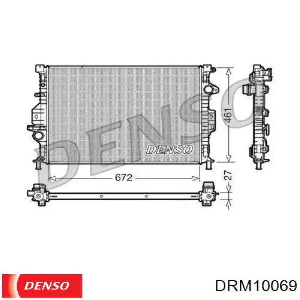 Купити DRM10069 Denso Радіатор двигуна