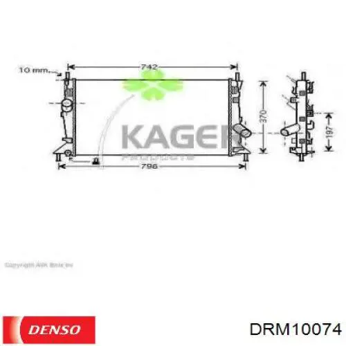 Радіатор основний Denso DRM10074 ціна, від 61.62 USD