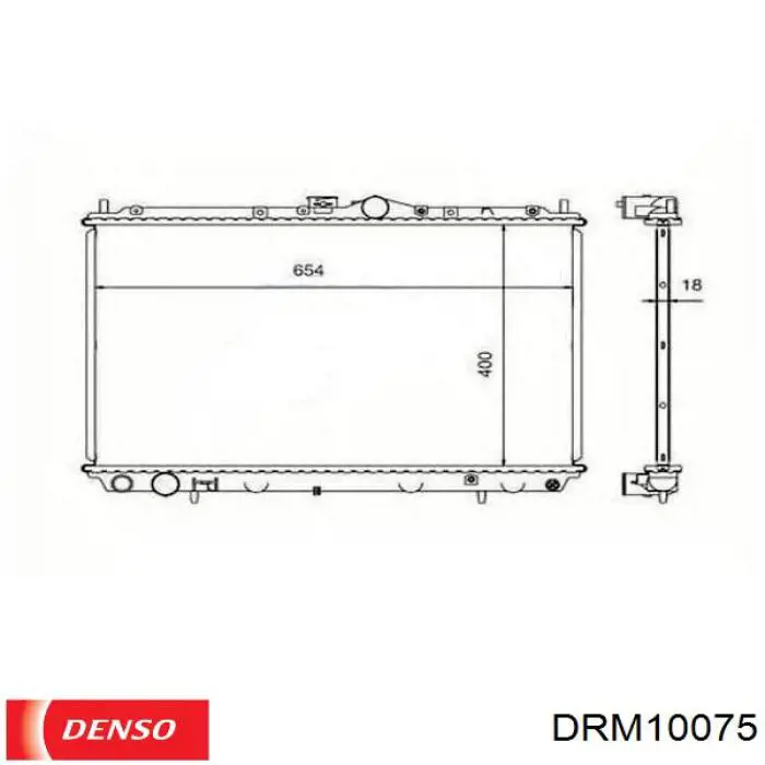 Радіатор DRM10075 Denso