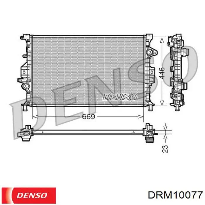 DRM10077 Denso радіатор охолодження двигуна