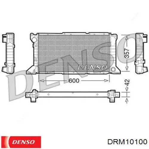 DRM10100 Denso радіатор охолодження двигуна
