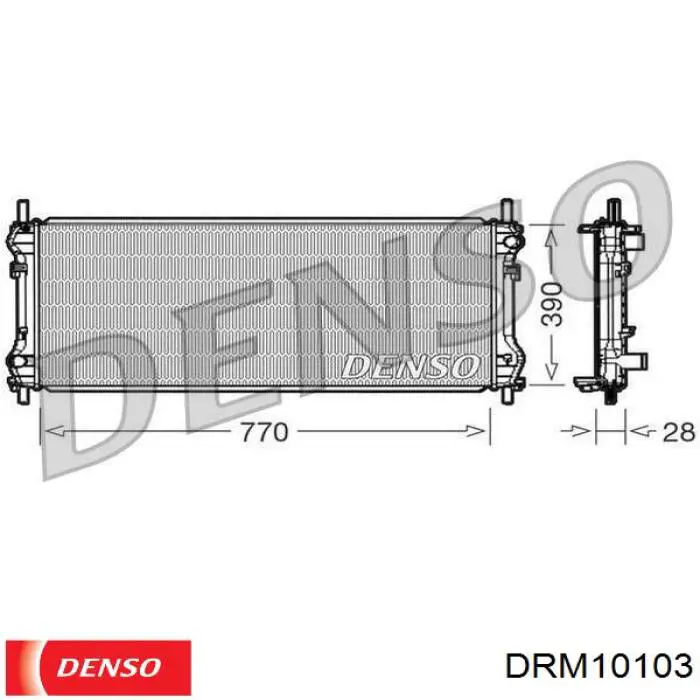 DRM10103 Denso радіатор охолодження двигуна