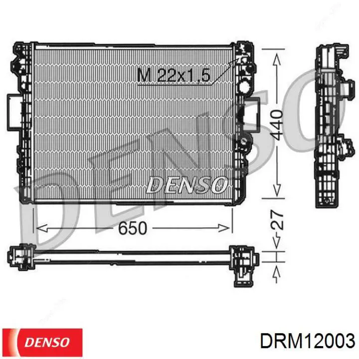 DRM12003 Denso радіатор охолодження двигуна