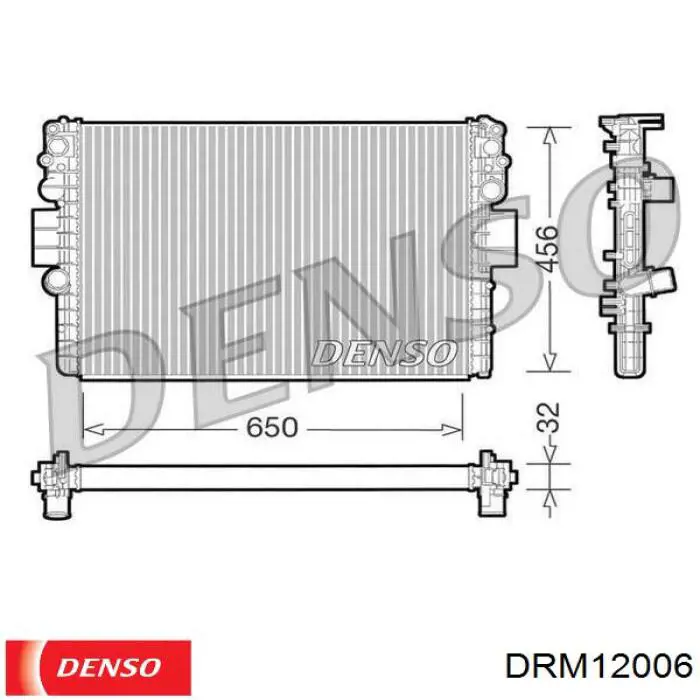 DRM12006 Denso радіатор охолодження двигуна