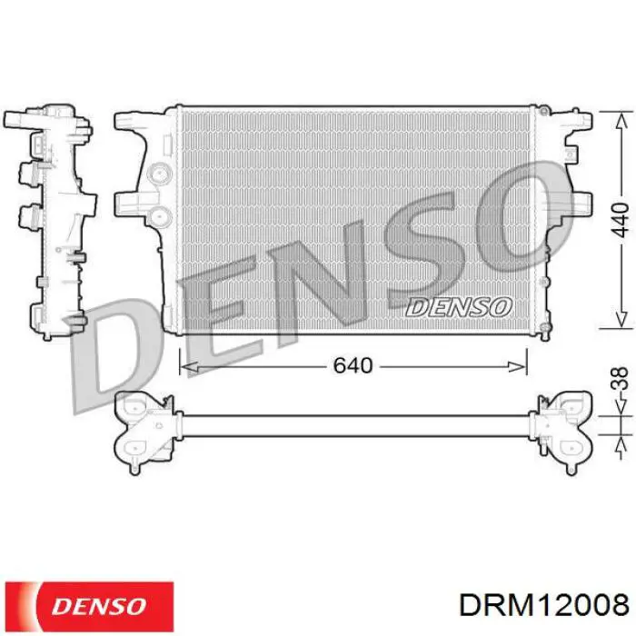 Радіатор охолодження двигуна DRM12008 Denso