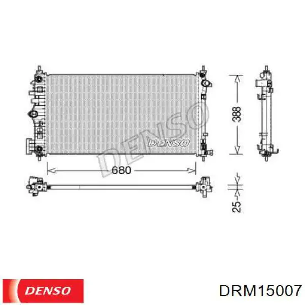 DRM15007 Denso Радіатор охолодження двигуна