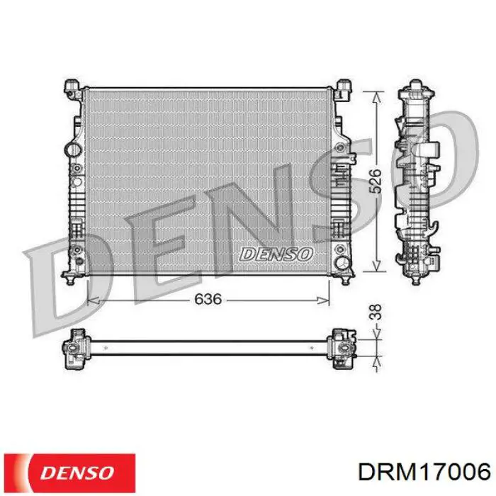 Радіатор охолодження двигуна DRM17006 Denso