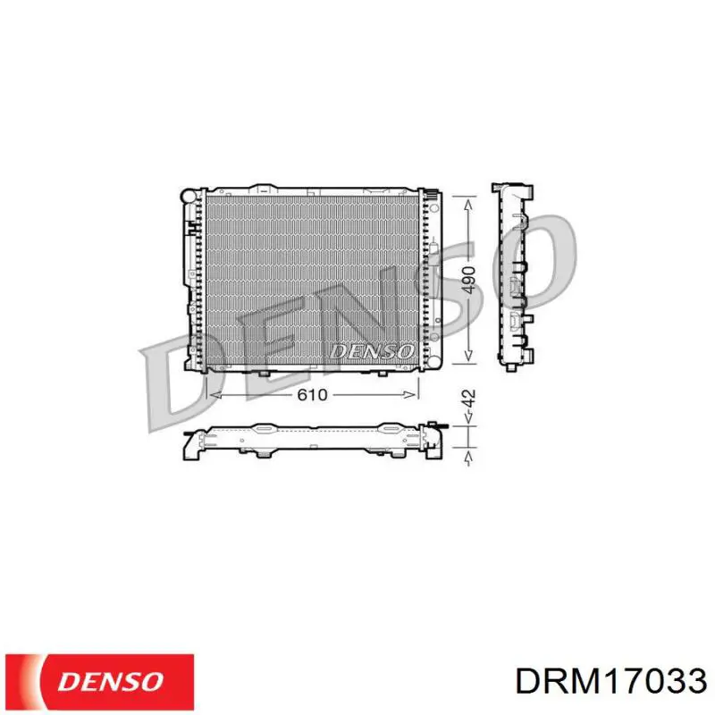 DRM17033 Denso радіатор охолодження двигуна
